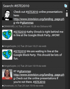 TweetDeck ISTE hashtag